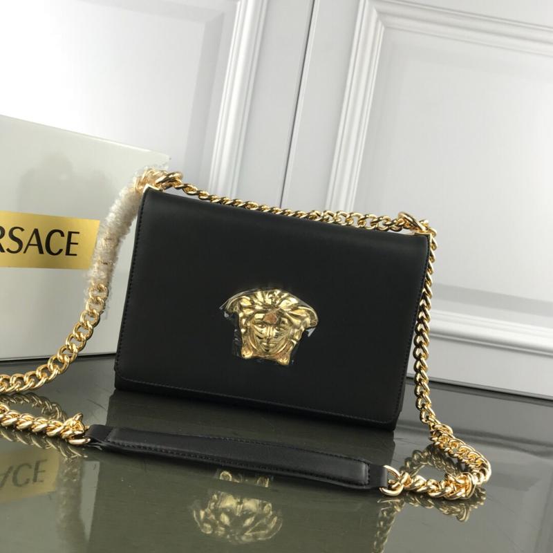 Versace Clutches DBFG170 Full Leather Plain Black